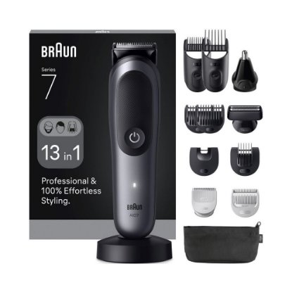 Aparat za šišanje/trimer BRAUN Serija 7 AIO7560, za cijelo tijelo, crna