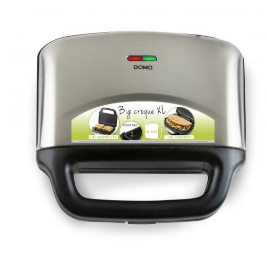 Toster DOMO DO9195C, Big Croque XL, 900 W, 2 tosta, crni