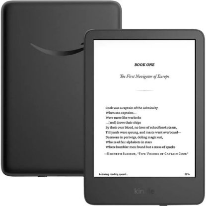 E-Book Reader AMAZON Kindle 2024, Ad, 6", 16GB, WiFi, crni