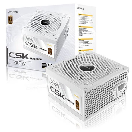 Napajanje 750W, ANTEC CSK DC 750, 120mm vent., 80+ Bronze, bijelo