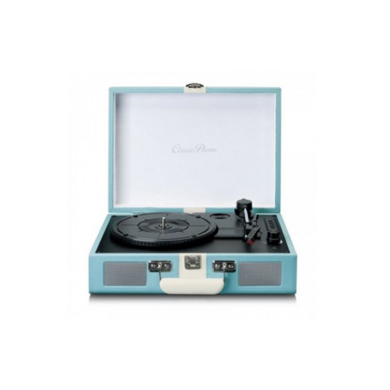 Gramofon LENCO TT-110, sa zvučnicima, BT, retro, plavi