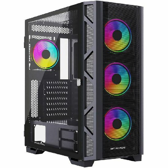 Kućište BIT FORCE GIANT ARGB-C-TG4, E-ATX, USB-C, RGB, crno, window, bez napajanja