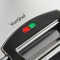 Aparat za vafle VONSHEF 2013307, 1100 W, za 4 kom, inox