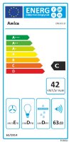 Klasična kuhinjska napa AMICA OSC6112I, 60 cm, 178 m3/h, energetski razred C, inox