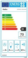 Zidna kuhinjska napa AMICA OKP6547S, 60 cm, 400 m3/h, energetski razred D, crna