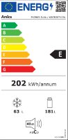 Hladnjak AMICA FK2965.3LAA, kombinirani, 181 cm, No frost, 181/63 l, SoftClose, energetski razred E, plavi