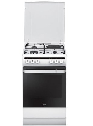 Kombinirani štednjak AMICA 58ME4.38HZpMs(W), 50 cm, 3+1, 62 l, Energetskia klasa A, bijeli