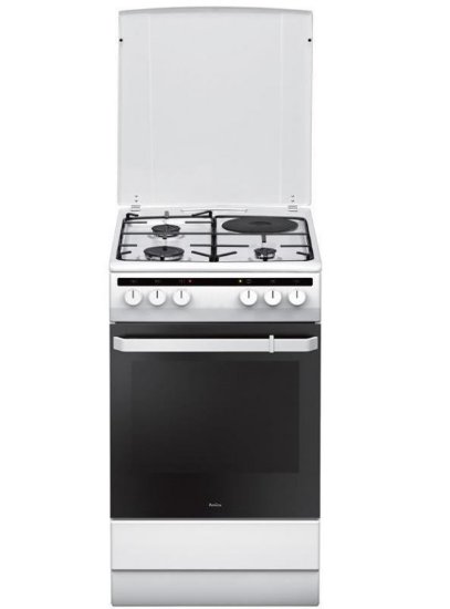 Kombinirani štednjak AMICA 58ME4.38HZpMs(W), 50 cm, 3+1, 62 l, Energetskia klasa A, bijeli