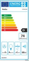 Teleskopska kuhinjska napa AMICA OTP6641BG, 60 cm, 389 m3/h, energetski razred D, crna
