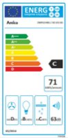 Ugradbena kuhinjska napa AMICA OMP6554BG, 55 cm, 462 m3/h, energetski razred C, crna