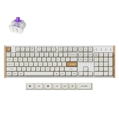 Tipkovnica KEYCHRON K10 HE Special Edition, RGB, Gateron 2.0 magnetic switch, US Layout, bežična, bijela