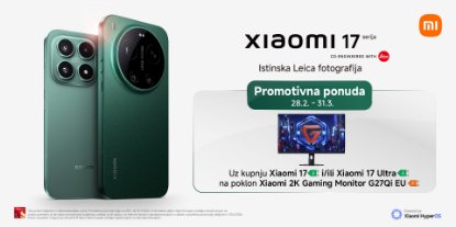 Prikažite detalje za Uz novi Xiaomi 17 ili 17 Ultra, poklon stiže na tvoju adresu!