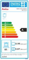 Ugradbena pećnica AMICA BOC5542S, 65 l, 11 funkcija pećnice, energetski razred A, crna