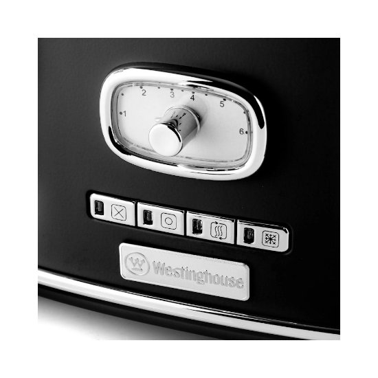 Toster WESTINGHOUSE Retro 4 Slice, 4 utora, 1750 W, crni