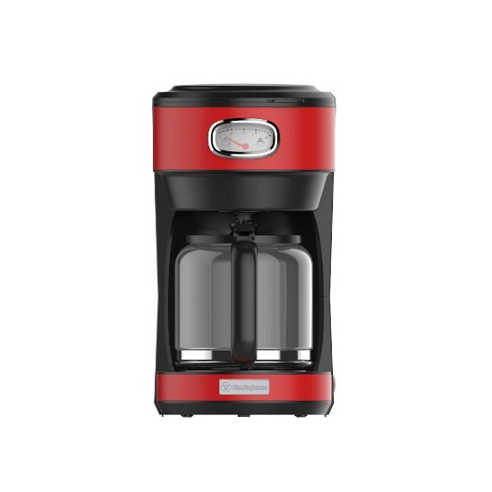 Aparat za kavu WESTINGHOUSE Retro, 1000 W, filter kava, do 10 šalica, 1,25l, crveni