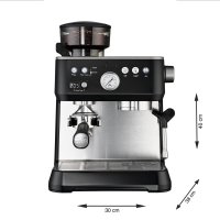 Aparat za kavu SOLIS Solis Grind & Infuse Perfetta 1019 - RVS Black, espresso aparat, 1640 W, 16 bara, 2,6 l, crni