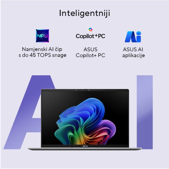 IZLOŽBENI - Laptop ASUS VivoBook 16 X1607QA-MB005W / Snapdragon Purwa SE, 16GB, 512GB SSD, Qualcomm Adreno, 16" WUXGA IPS, Windows 11, plavi