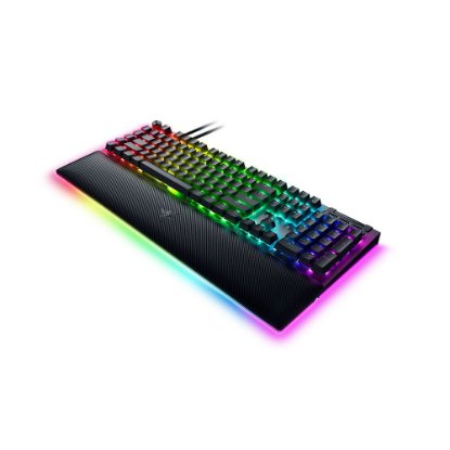 Tipkovnica RAZER BlackWidow V4 Pro, mehanička, Yellow switch, RGB, UK Layout, crna, USB