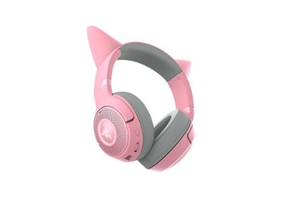 Slušalice RAZER Kraken Kitty BT V2 Quartz, bežične, Bluetooth, roze