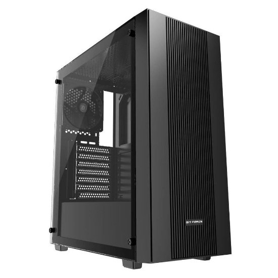 Kućište BIT FORCE GHOST TG-1, MIDI, ATX, crno, bez napajanja