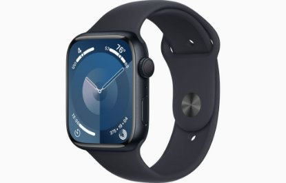 IZLOŽBENI - Pametni sat APPLE Watch S9 GPS, 45mm Midnight Alu Case w Midnight Sport Band - S/M
