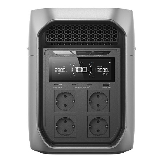 Energetska stanica ECOFLOW Delta 3 Max Plus, 2048Wh/3000W, prijenosni, prenaponska zaštita sa 4 utičnice