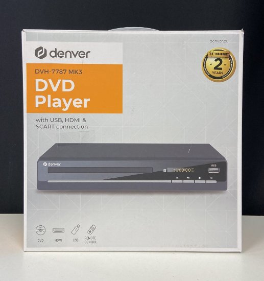 RABLJENI - DVD player DENVER DVH-7787, HDMI, USB ulaz za reprodukciju filmova i fotografija