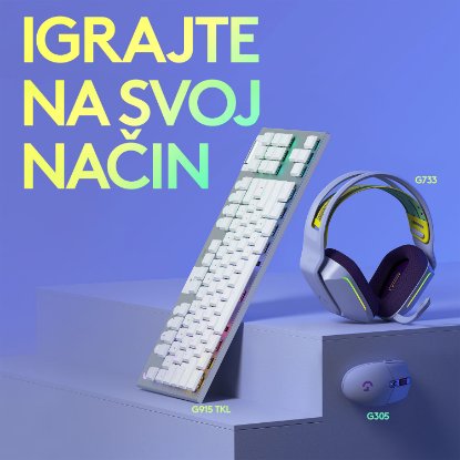 Miš LOGITECH Gaming G305 Lightspeed, bežični, optički, 12000dpi, lilac, USB