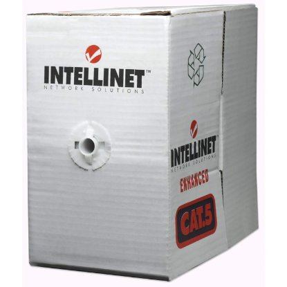 Kabel Intellinet Cat.6, Solid, SOHO, 23 AWG, UTP, CCA, sivi, kolut 305m