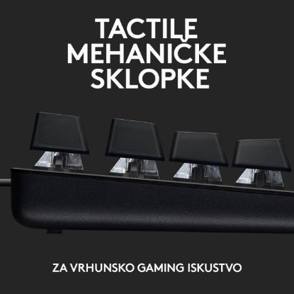 Tipkovnica LOGITECH Gaming G413 TKL SE, mehanička, crna, USB, US layout