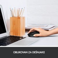 Miš LOGITECH M330 Silent Plus, optički, 1000dpi, bežični, crveni, USB
