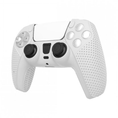 Silikonska navlaka WHITE SHARK Body Lock, za PS5 kontroler, bijela