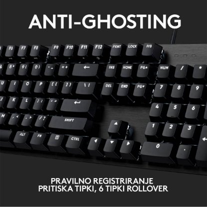 Tipkovnica LOGITECH Gaming G413 SE, mehanička, crna, USB, US layout