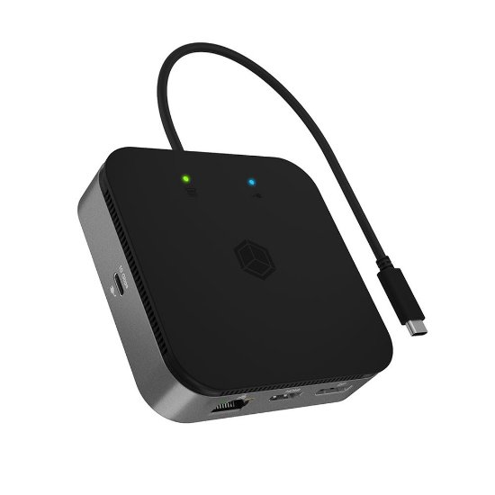 Docking station ICY BOX IB-DK408-C41, USB-C 4 na 1x DP, 1x HDMI, LAN, 2x USB-A, USB-C PD 60W, audio