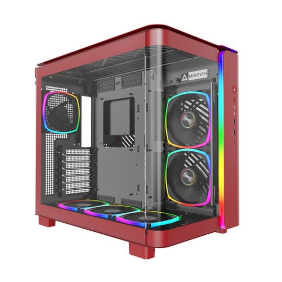 Kućište MONTECH King 95 Pro, prozor, RGB, ATX, crveno