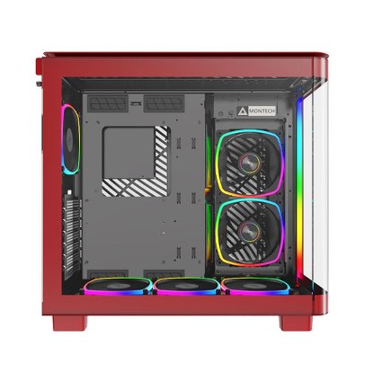 Kućište MONTECH King 95 Pro, prozor, RGB, ATX, crveno