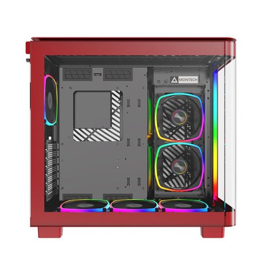 Kućište MONTECH King 95 Pro, prozor, RGB, ATX, crveno