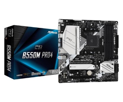 Matična ploča ASROCK B550M Pro4, AMD B550, mATX, s. AM4