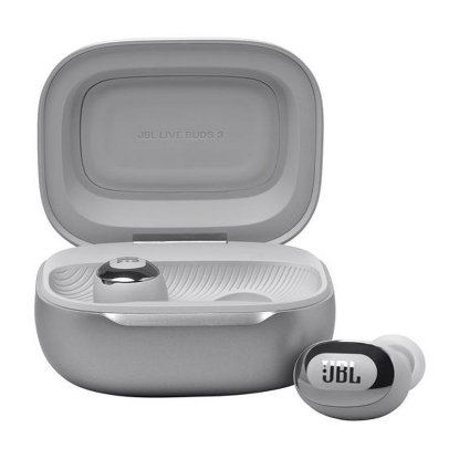Slušalice JBL Live Buds 3, bežične, Bluetooth, ANC, in-ear, srebrne