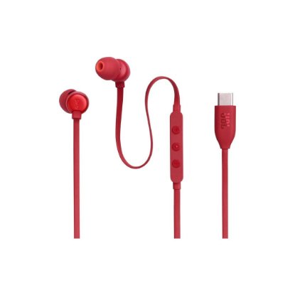 Slušalice JBL Tune 310C, USB-C, in-ear, crvene