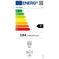 Ugradbeni hladnjak za vino CASO DESIGN WineDeluxe WD 41, za 41 bocu, 2 temperaturne zone, energetski razred F, crni