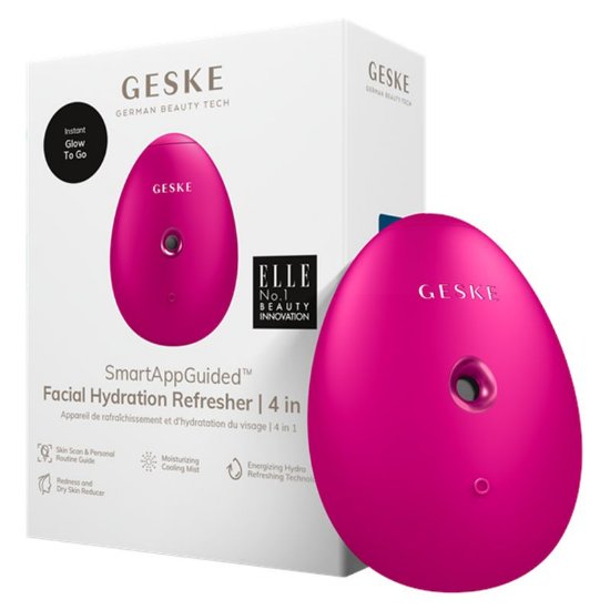 Uređaj za njegu lica GESKE Facial Hydration Refresher, 4u1, ovalni, magenta