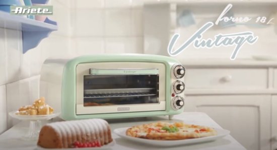 Mini pećnica ARIETE Vintage 979/04, 1380 W, 18 l, zelena