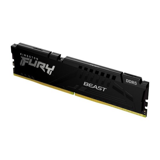 Memorija PC-51200, 16GB, KINGSTON Fury Beast Black KF564C32BBE-16, EXPO, DDR5 6400MHz
