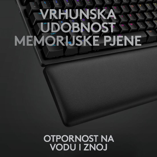 Tipkovnica LOGITECH Gaming G513 Carbon, RGB, mehanička, GX Brown Tactile, US layout, crna