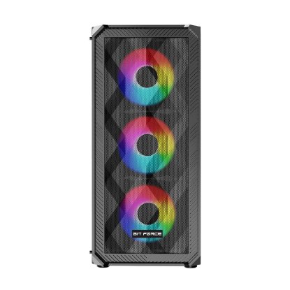 Kućište BIT FORCE PALADIN CF-4, MIDI, ATX, RGB, crno, window, bez napajanja