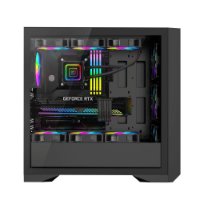 Kućište BIT FORCE Hercules ARGB-C-TM4, MIDI, E-ATX, window, crno, bez napajanja