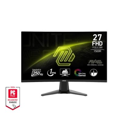 Gaming monitor 27" MSI MAG 27C6X, FHD, VA, 250Hz, 1ms, 250cd/m2, zakrivljeni, crni
