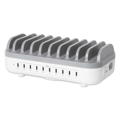 USB-C punjač MANHATTAN, 10x USB-C, 200W, PD 3.0