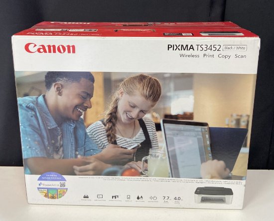 OPEN BOX - Multifunkcijski printer CANON Pixma TS3452, printer/scanner/copy, 4800dpi, USB, Wi-Fi, crno-bijeli